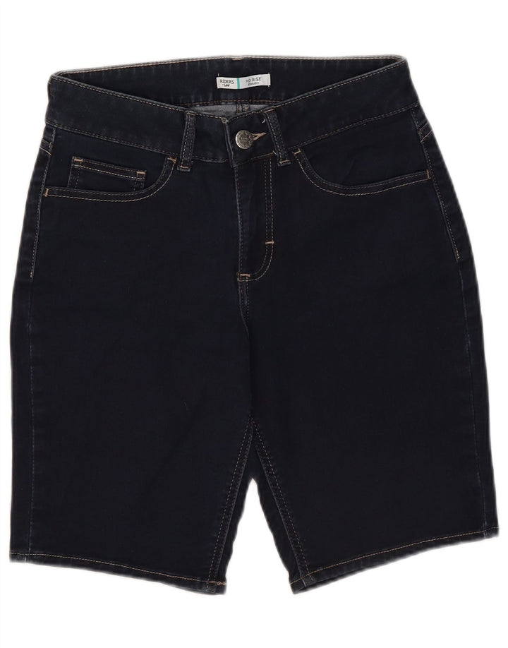 Pantaloncini di jeans Bermuda a vita media Lee Riders da donna W28 Blu navy medio