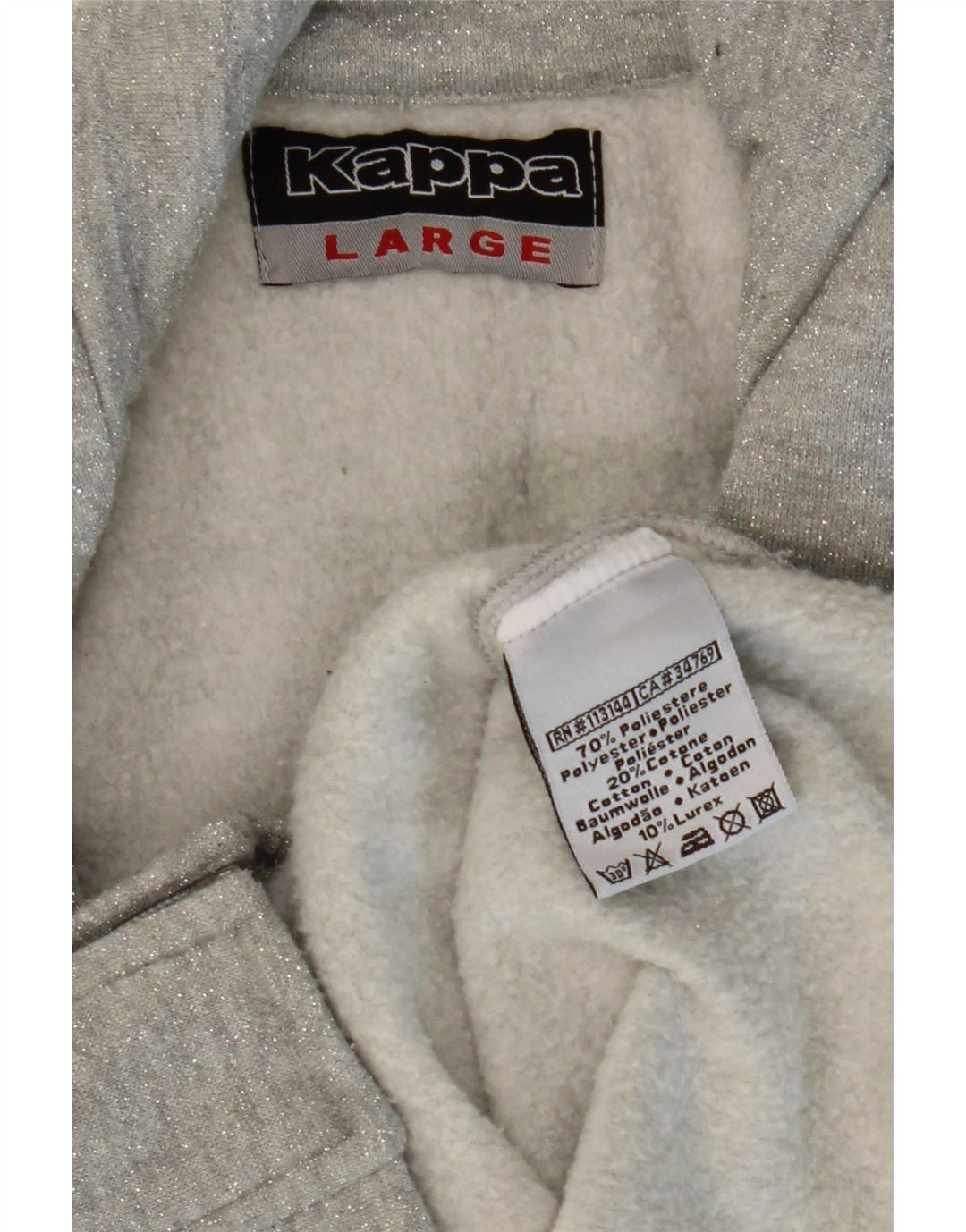 Giacca da tuta da donna Kappa UK 14 Large Grigio Poliestere