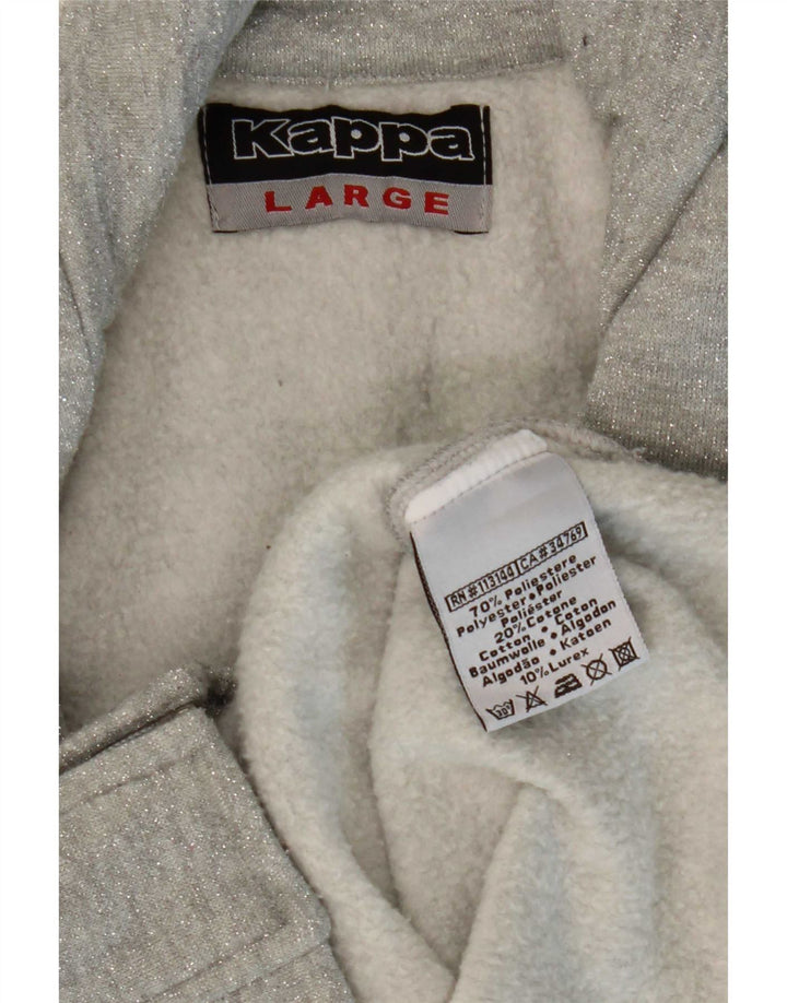Giacca da tuta da donna Kappa UK 14 Large Grigio Poliestere
