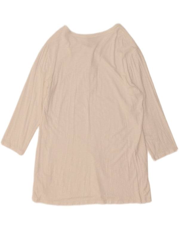 Maglia da donna Champion manica 3/4 UK 14 grande bianca