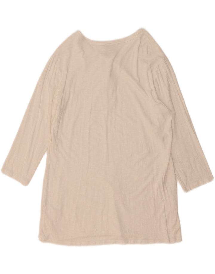 Maglia da donna Champion manica 3/4 UK 14 grande bianca