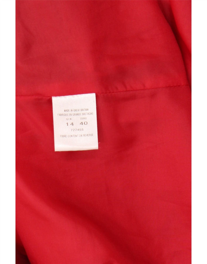 EASTEX Womens Overcoat UK 14 Medium Red Wool Vintage Eastex and Second-Hand Eastex from Messina Hembry 