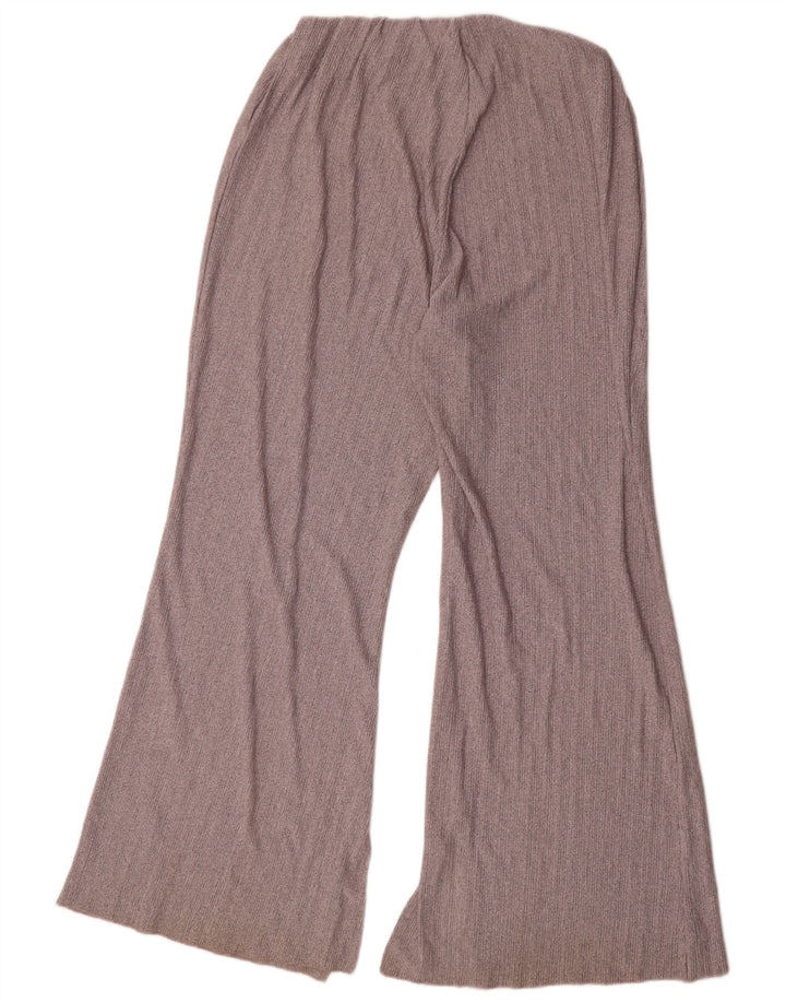 Pantaloni casual svasati da donna Zara grandi W34 L32 poliestere grigio
