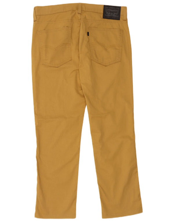 Levi's Uomo 511 Pantaloni Casual Slim W34 L28 Cotone Giallo