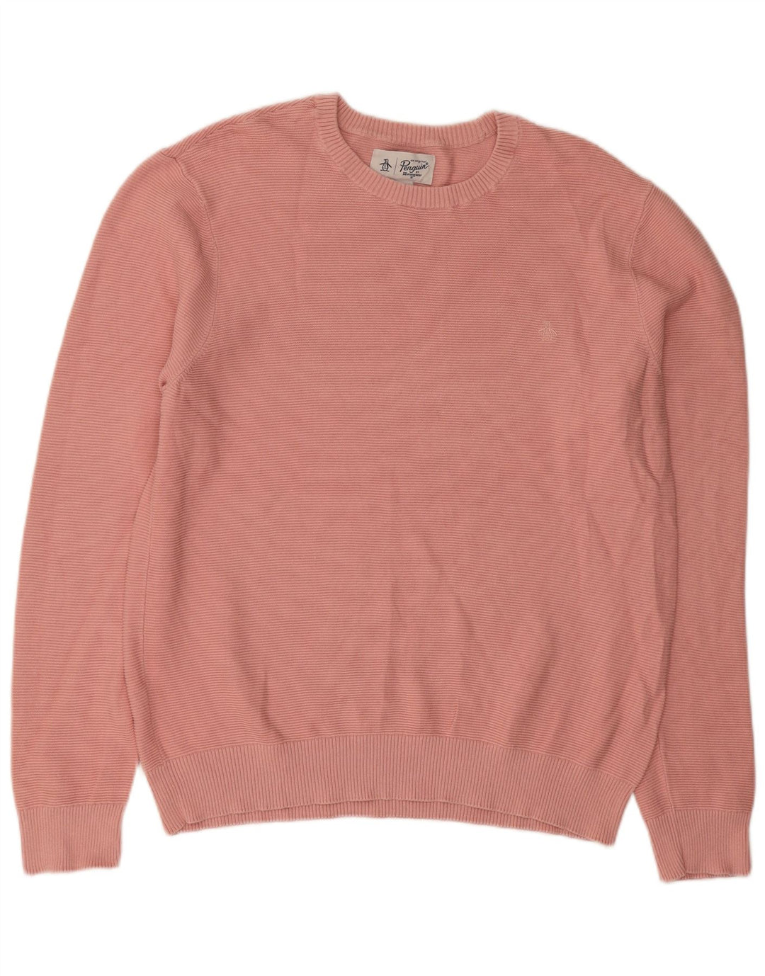 Maglione da uomo girocollo Penguin XL in cotone rosa