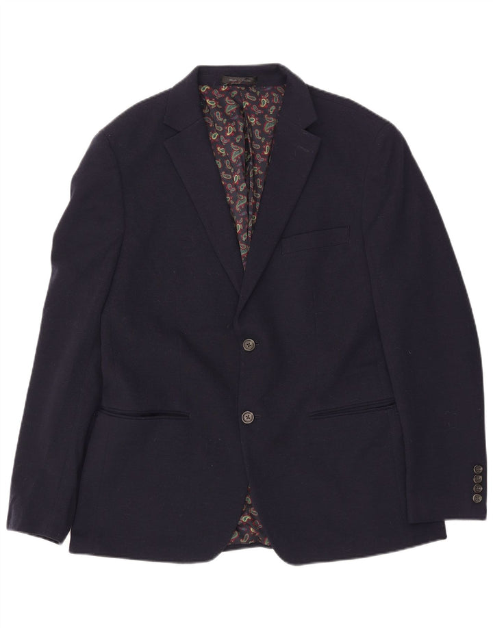 Giacca blazer da uomo a 2 bottoni Chaps UK 42 XL poliestere blu navy
