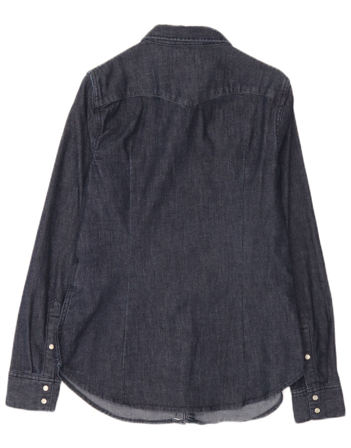 Levi's Camicia in denim su misura da donna UK 14 Cotone medio blu navy