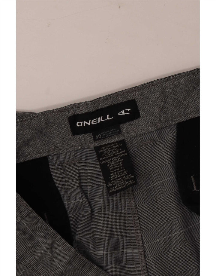 Pantaloncini chino da uomo O'Neill W40 XL poliestere a quadri grigi