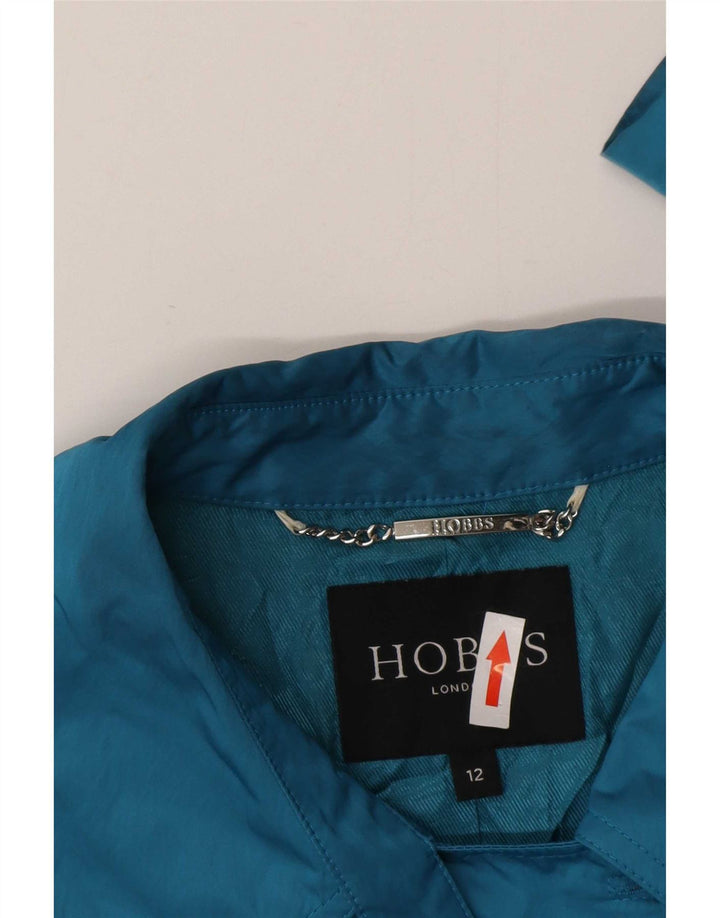 Trench corto doppiopetto da donna Hobbs UK 12 poliestere blu medio