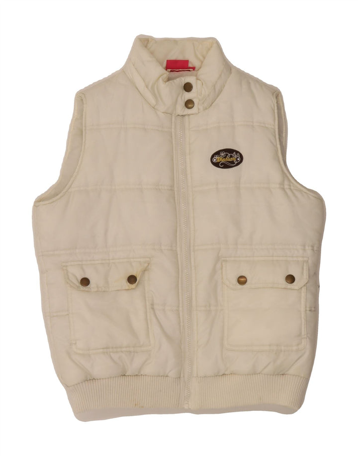 DIADORA Womens Padded Gilet UK 14 Medium White Polyester Vintage Diadora and Second-Hand Diadora from Messina Hembry 