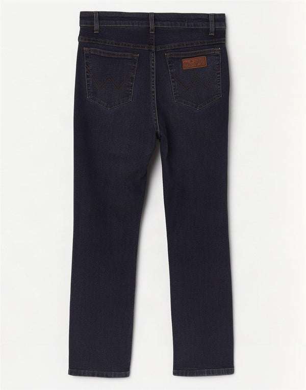 Jeans dritti elasticizzati Texas da uomo Wrangler W33 L30 cotone blu navy