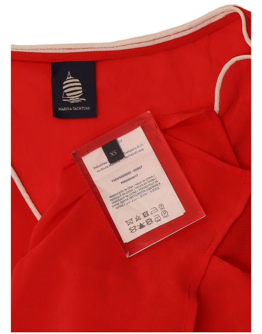 Marina Yachting Camicetta oversize da donna Top UK 6 XS Seta rossa