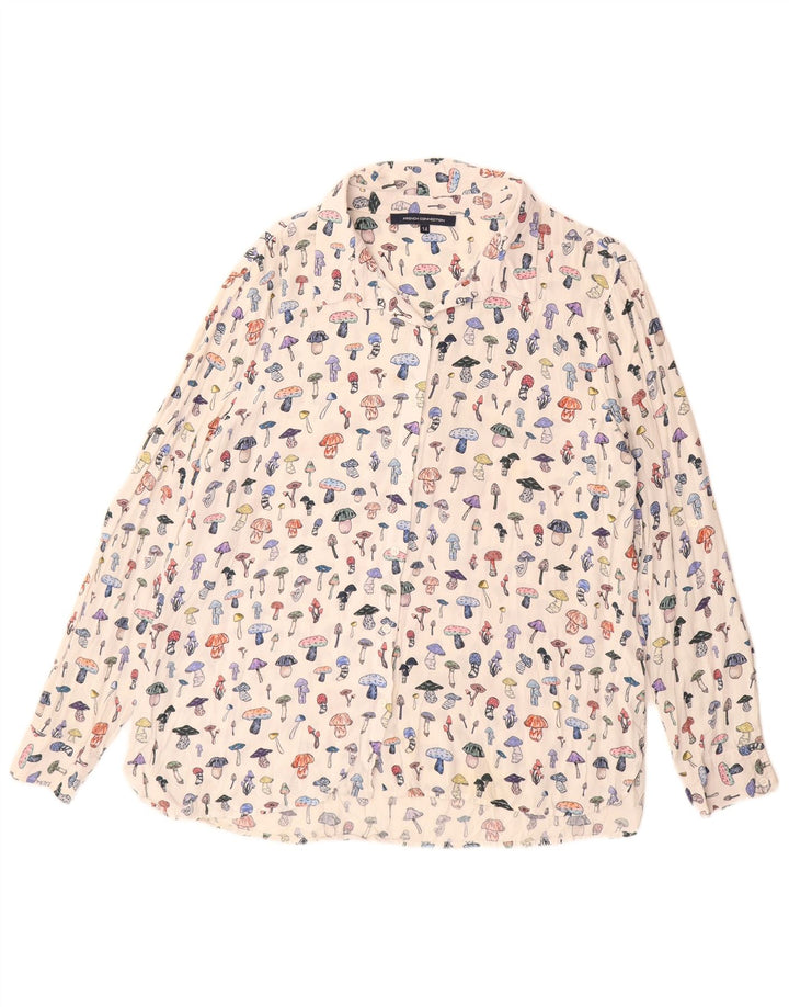 Camicetta da donna con motivo astratto French Connection UK 14 grande bianca