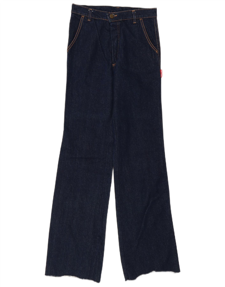 Jeans bootcut da donna vintage W30 L33 cotone blu navy