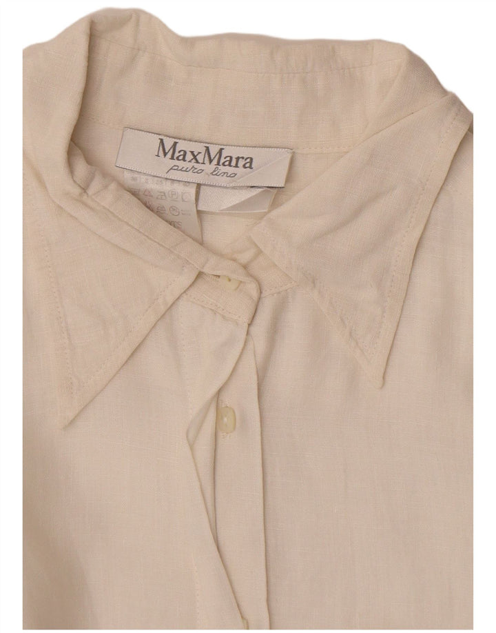 Camicia da donna Max Mara UK 10 Small Lino bianco