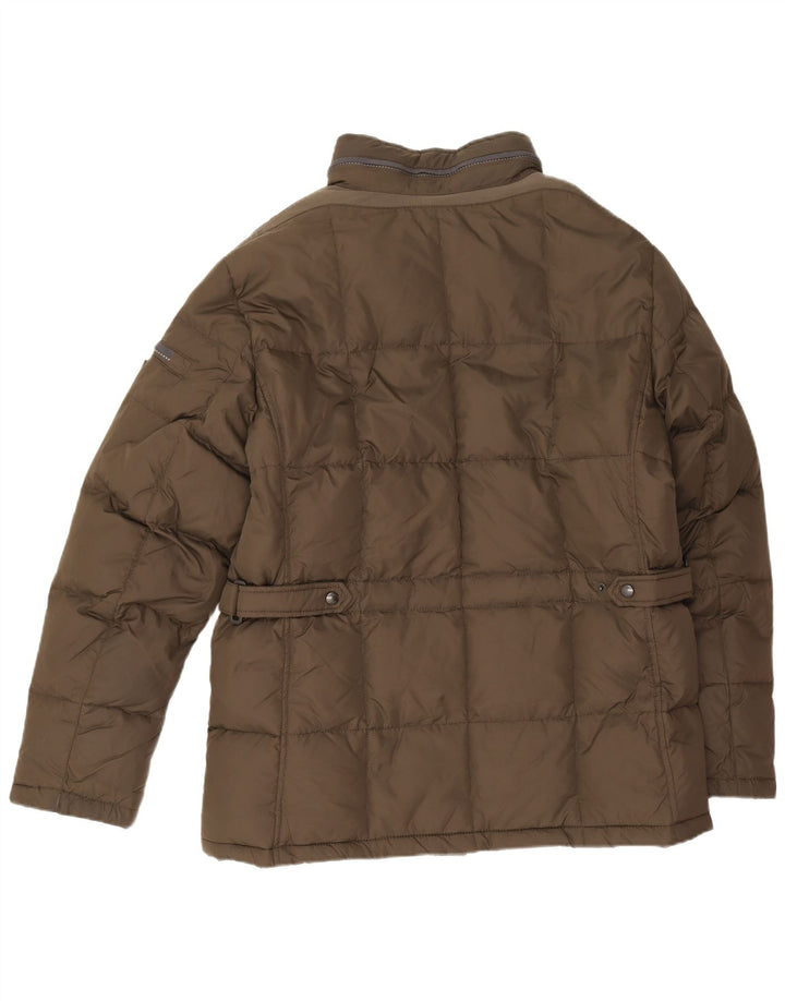 Geox Giacca imbottita con cappuccio da uomo UK 42 XL Khaki Poliammide