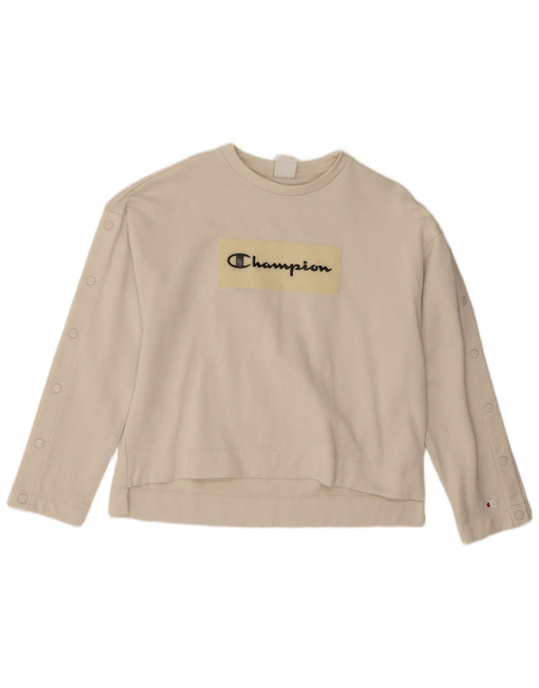 Felpa oversize con grafica da donna Champion UK 10 Small White