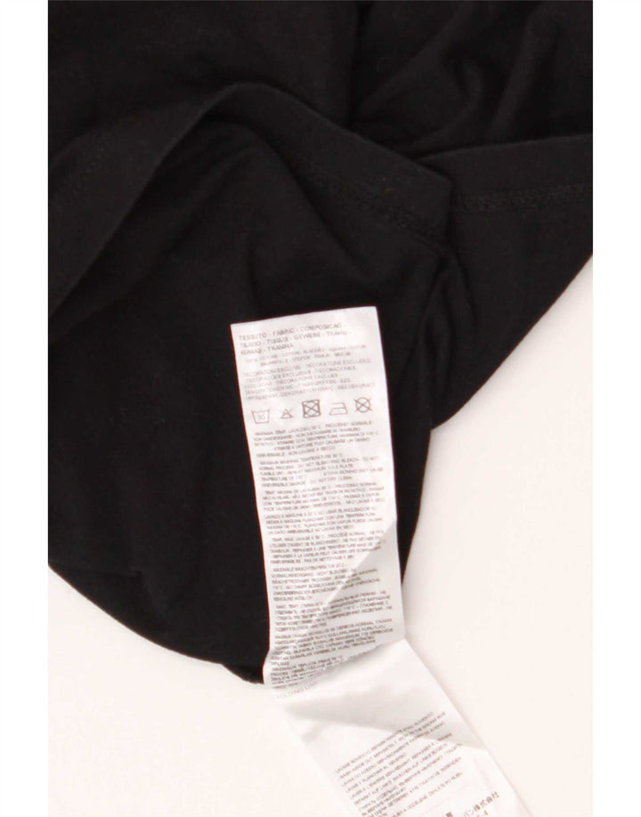 Armani Exchange - T-shirt grafica regolare da uomo, piccola, nera, geometrica