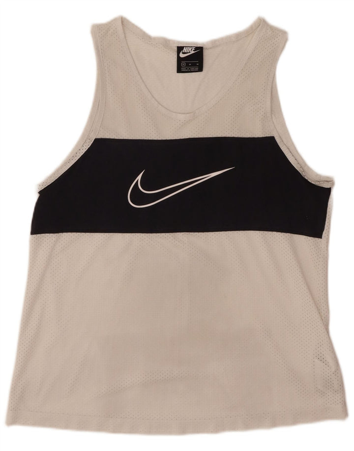 NIKE Canotta grafica da uomo, cotone color block medio, bianco sporco