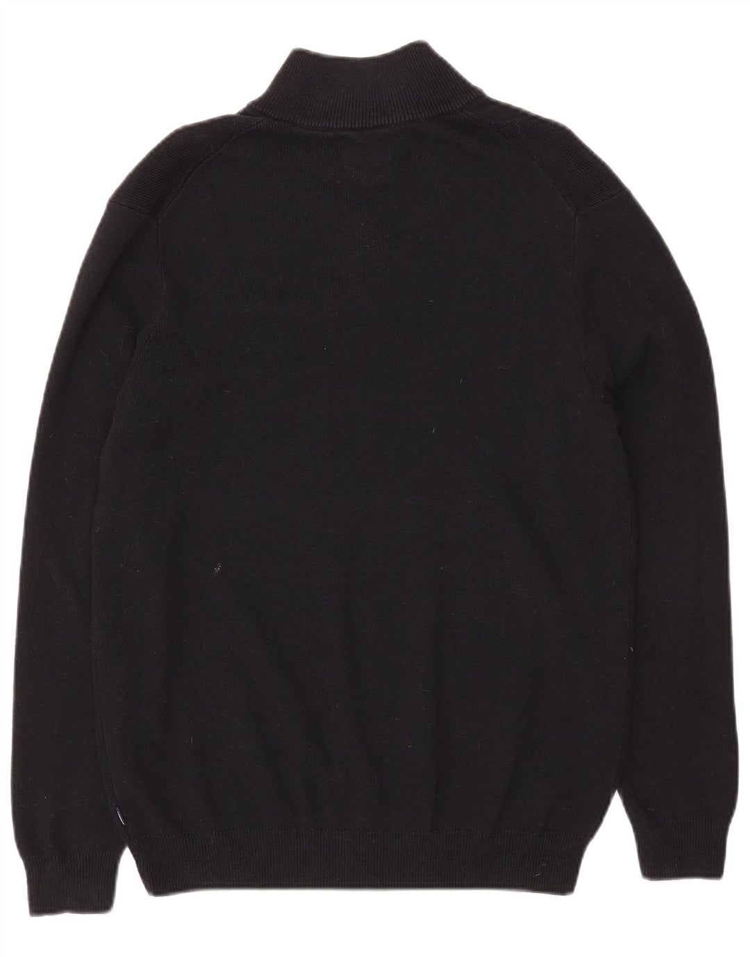 Maglione da uomo con collo con zip Superdry, grande cotone nero