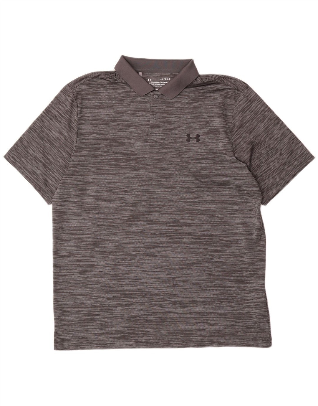Polo da uomo Under Armour grande poliestere gessato grigio