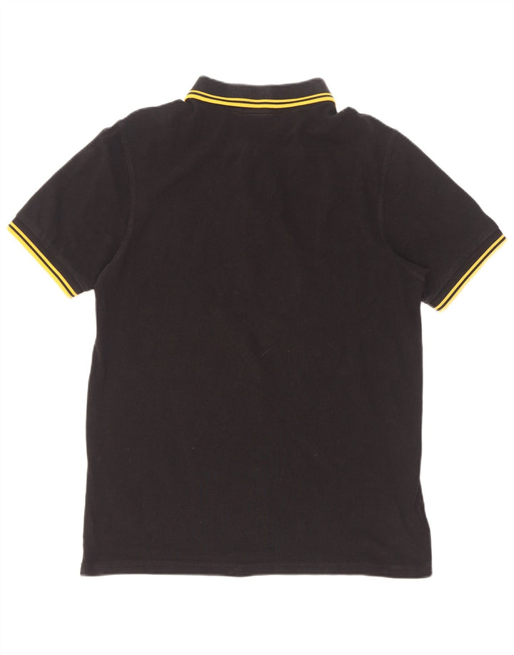 Polo da uomo Fred Perry in cotone a righe nere medie