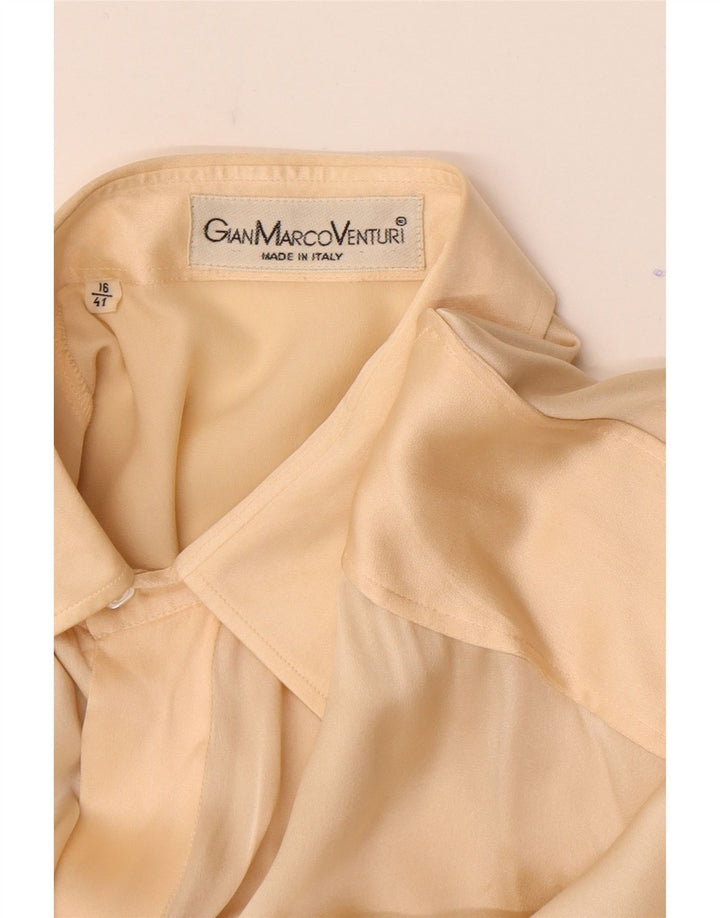 Camicia militare da uomo Gian Marco Venturi taglia 16 41 grande beige