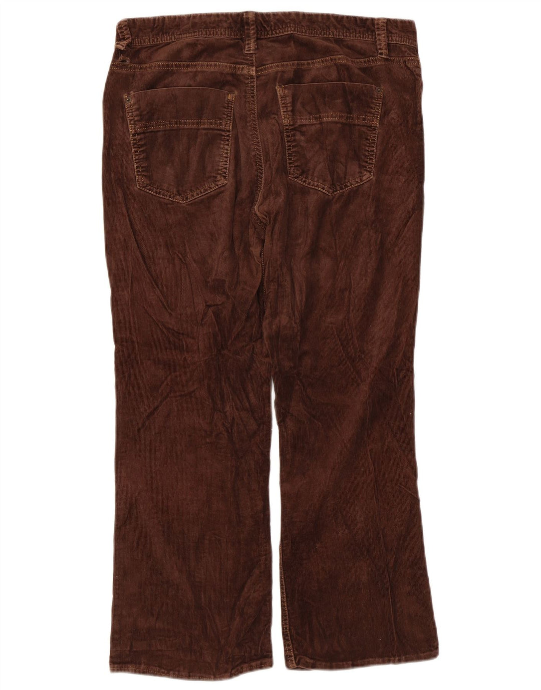 Pantaloni classici da donna in velluto a coste Eddie Bauer US 6 Medium W32 L23 Marrone
