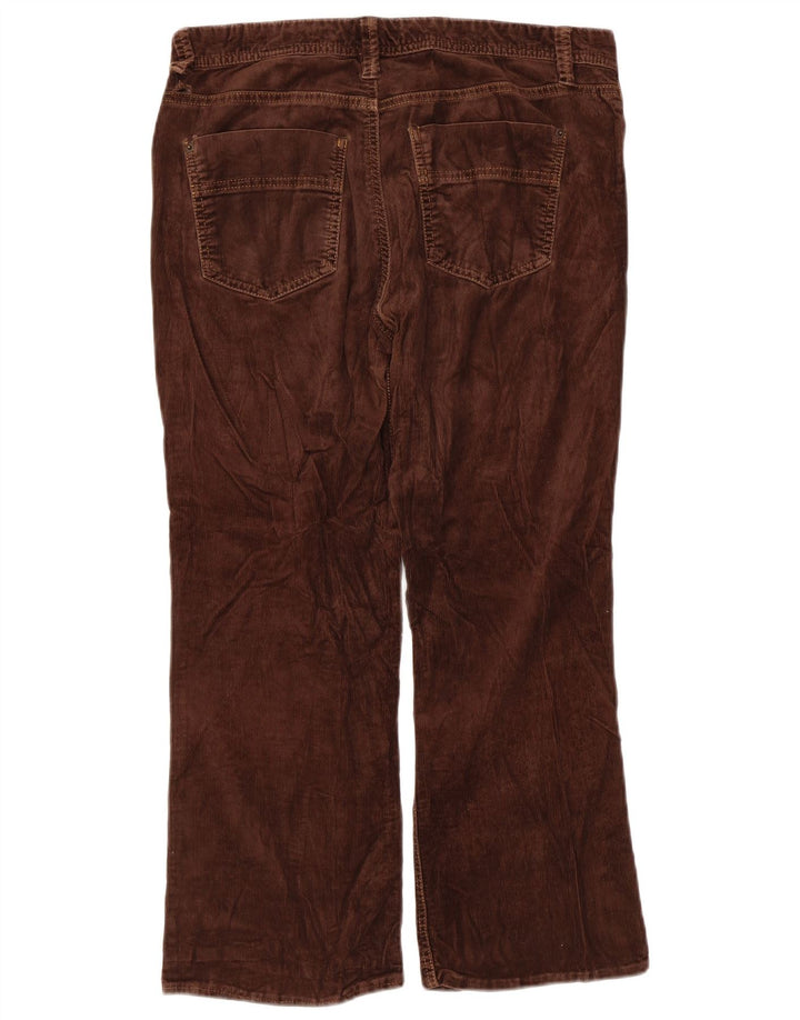 Pantaloni classici da donna in velluto a coste Eddie Bauer US 6 Medium W32 L23 Marrone