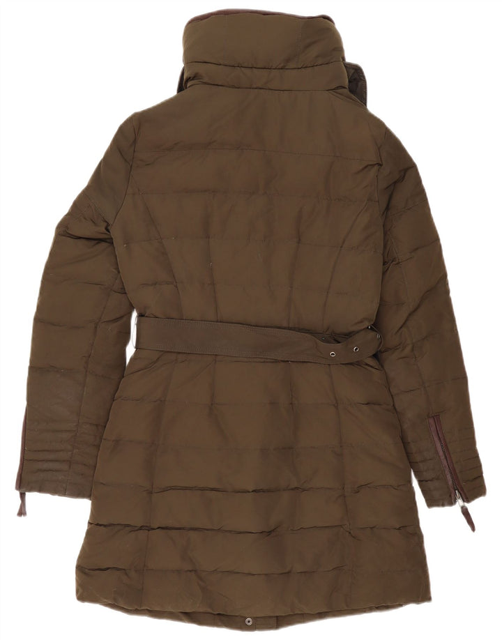 Cappotto imbottito da donna Zara UK 10 piccolo acrilico kaki