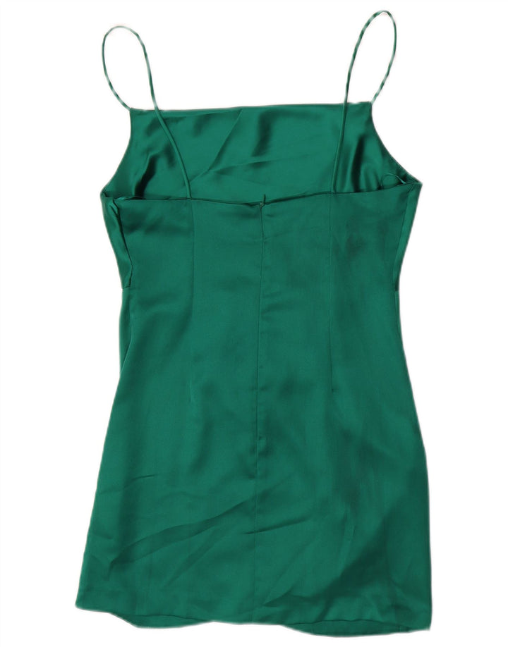 ZARA Womens Slip Dress UK 12 Medium Green Polyester