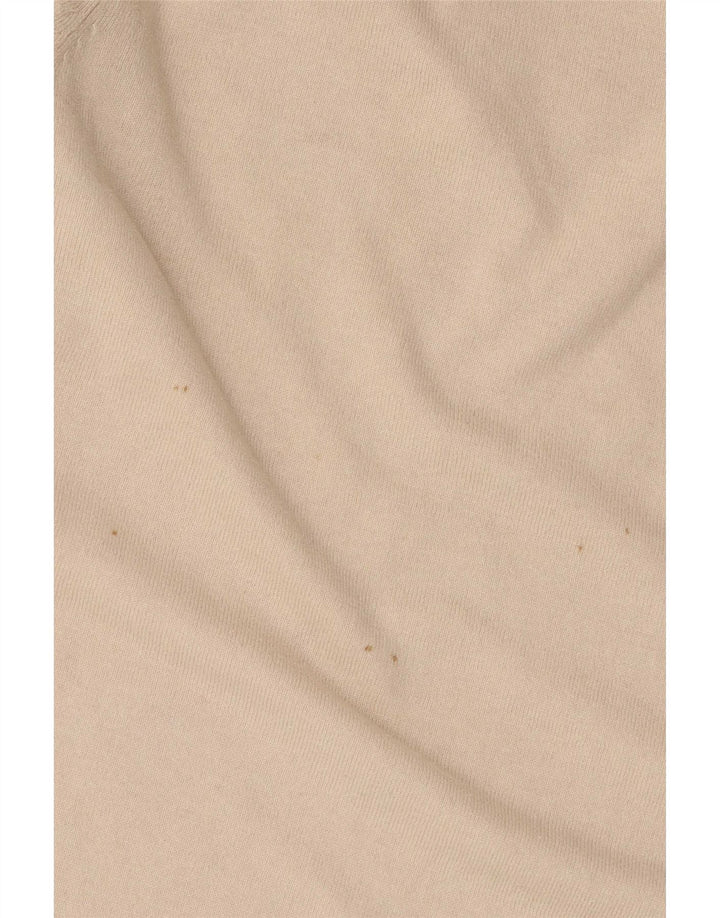 Massimo Dutti Maglia vestibilità regolare da donna UK 12 Seta beige medio