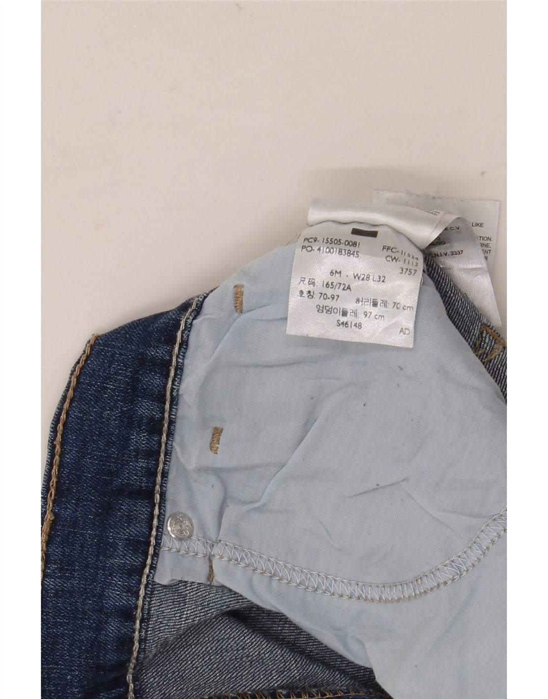 Levi's Donna 505 Jeans dritti US 6 Medio W28 L32 Cotone blu navy