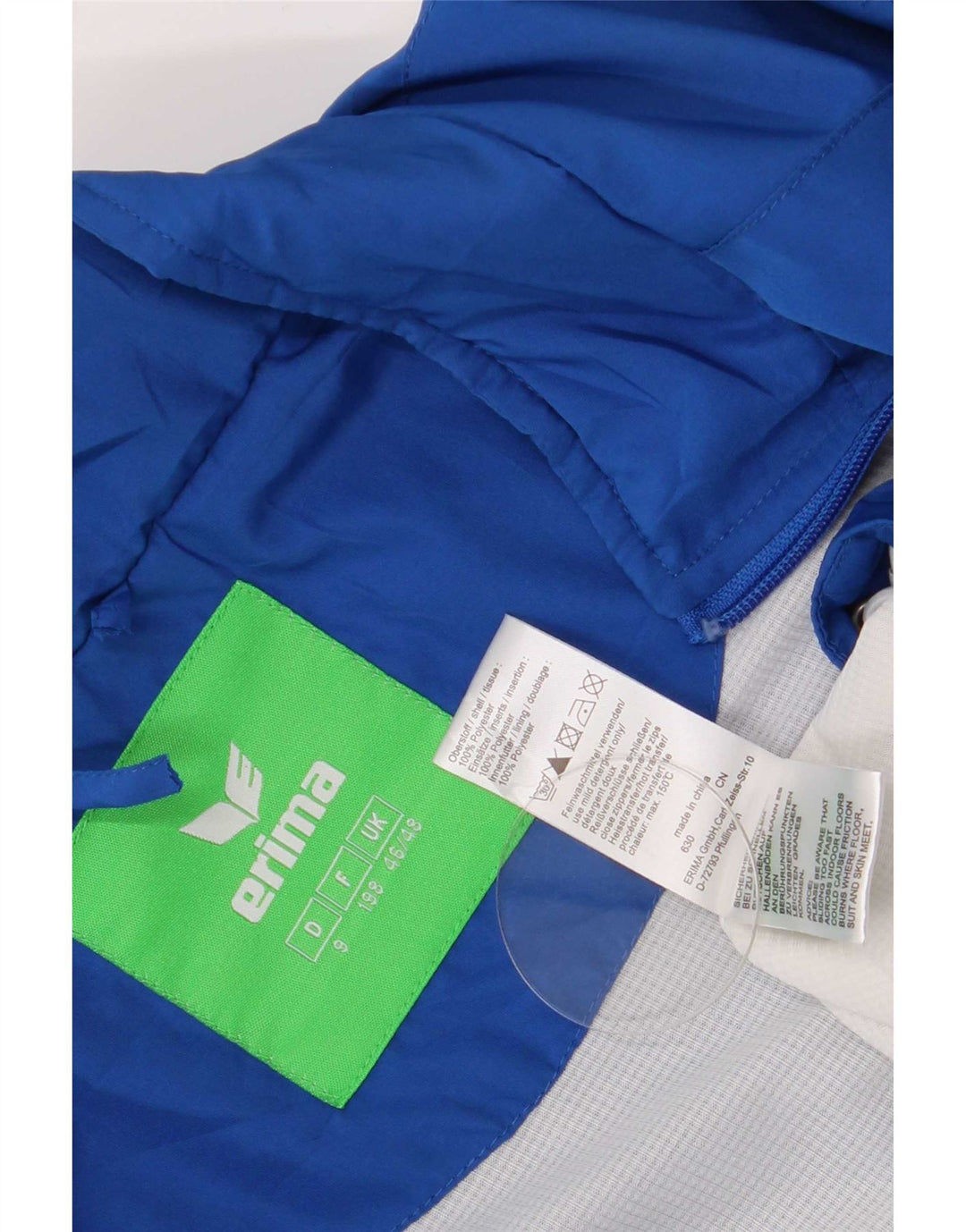 Giacca da tuta da uomo Erima UK 46/48 2XL Poliestere color block blu