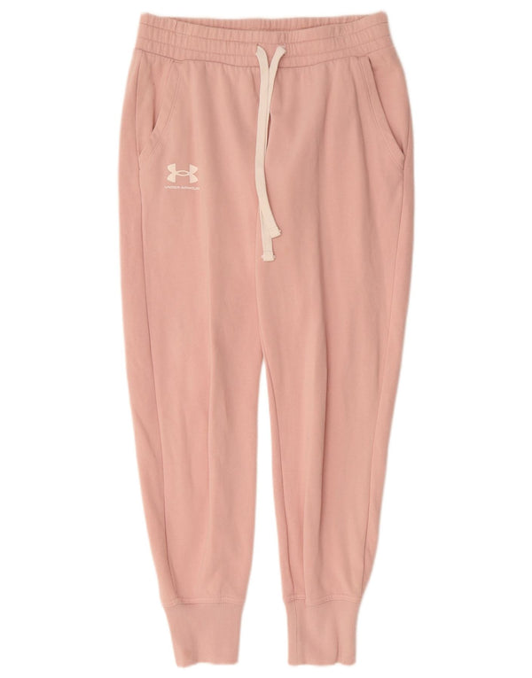 Pantaloni da tuta da donna UNDER ARMOUR Joggers UK 8 Small Rosa Cotone