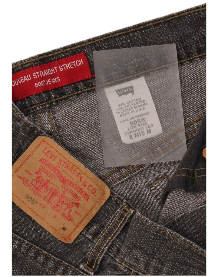 Levi's Donna 505 Jeans dritti effetto consumato US 6 Medio W30 L32 Grigio