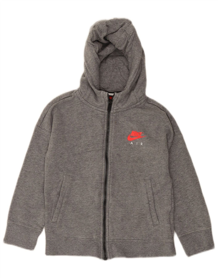Felpa con cappuccio e zip NIKE per ragazze 6-7 anni XS in cotone grigio