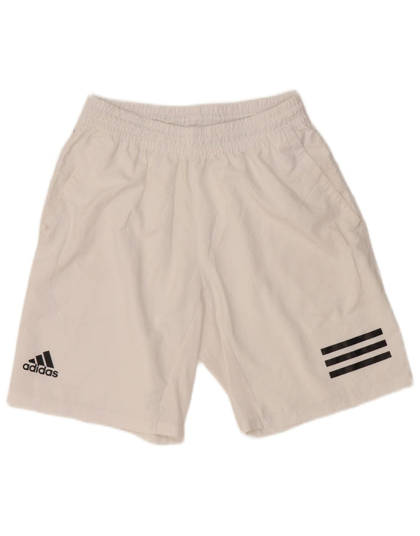 Pantaloncini sportivi Adidas Aeroready da uomo in poliestere bianco medio