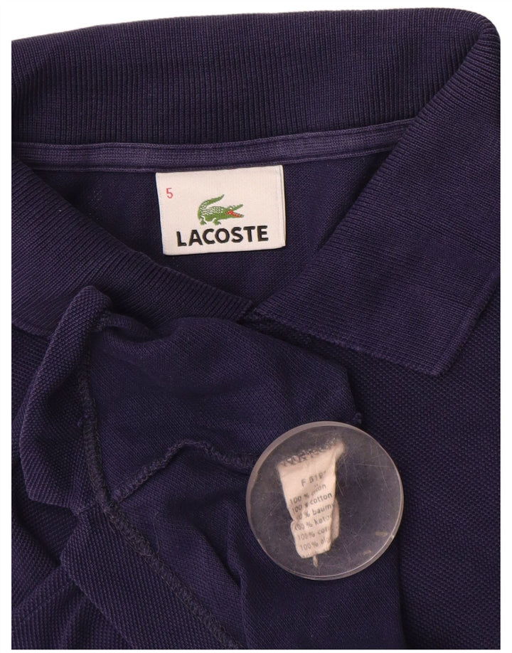 Polo da uomo Lacoste taglia 5 grande in cotone blu navy