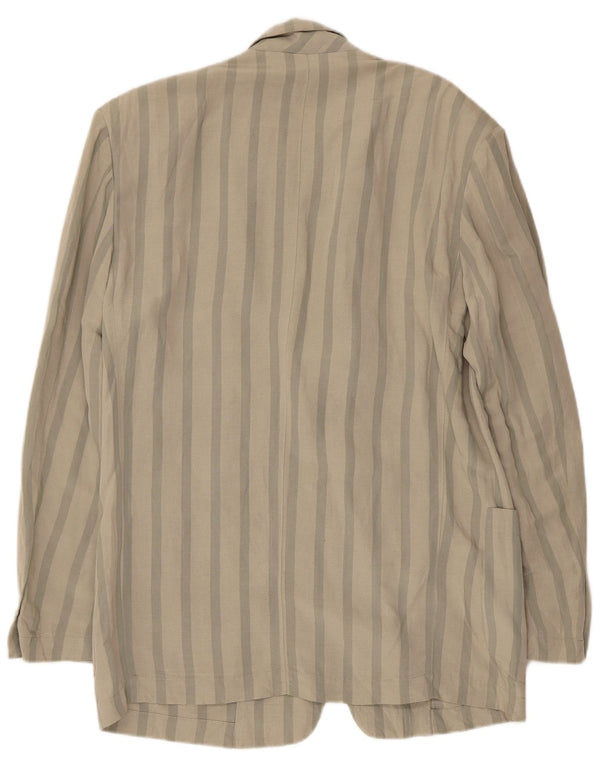 Giacca blazer a 2 bottoni da uomo Byblos IT 48 Viscosa a righe grigio medio