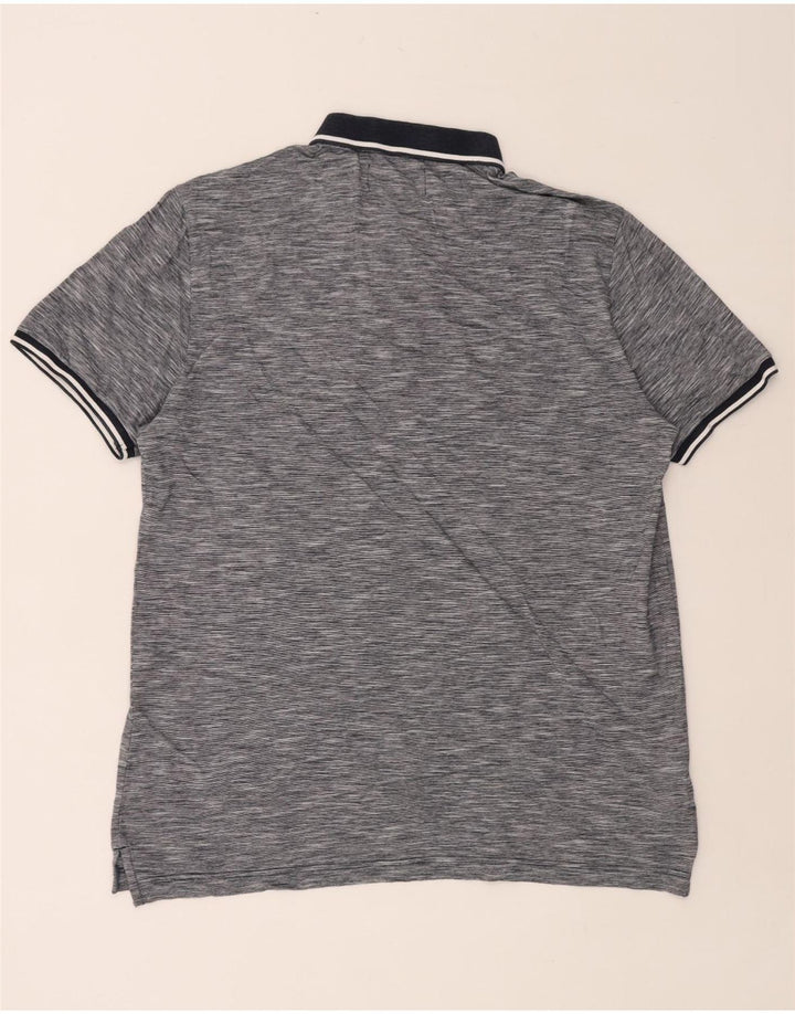 Polo da uomo PENGUIN XL in cotone screziato grigio