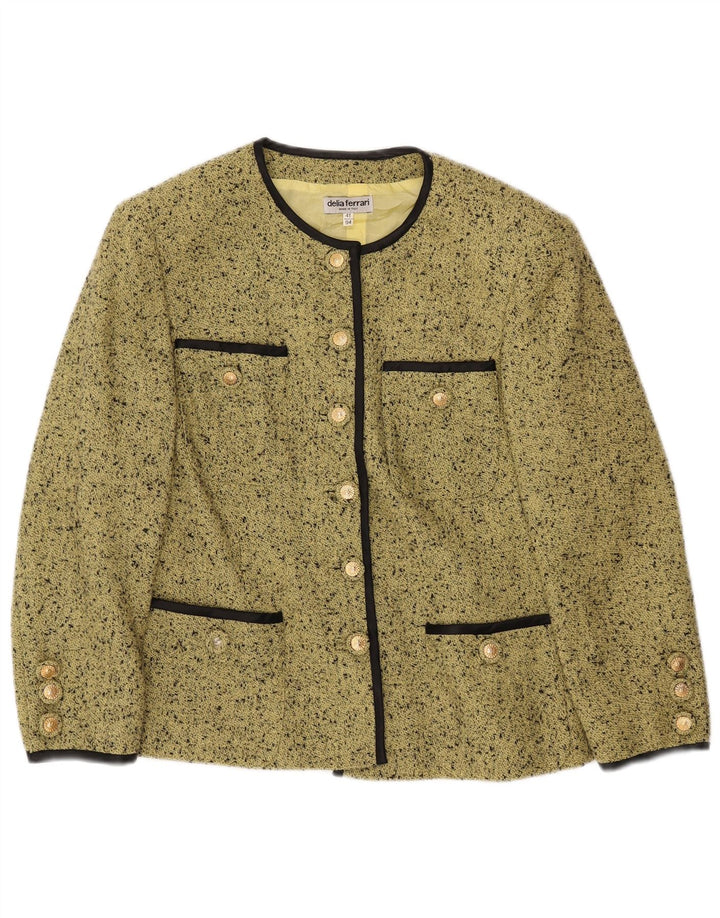 DELIA FERRARI Giacca blazer oversize da donna con maniche a 3/4 IT 41 Small Verde