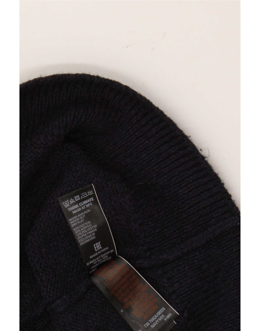 Maglione maglione a collo alto da donna Marks & Spencer UK 12 medio blu navy
