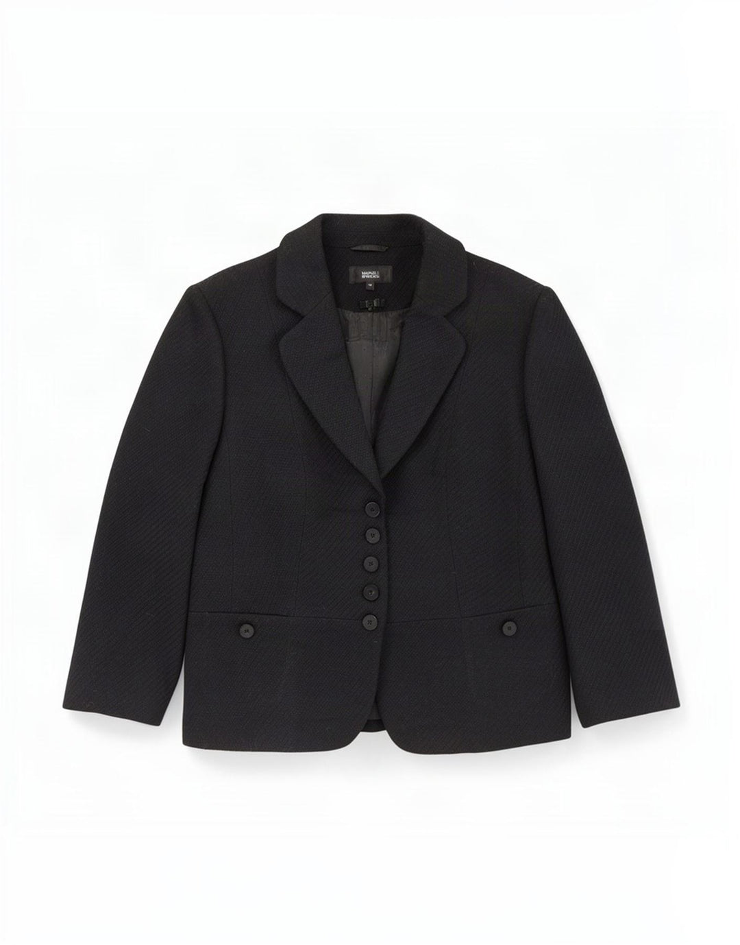 Giacca blazer da donna a 5 bottoni con maniche a 3/4 Marks & Spencer UK 16 grande nera