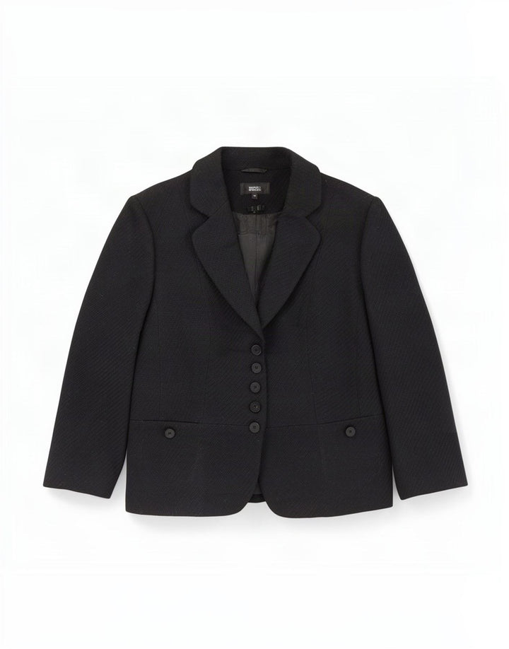 Giacca blazer da donna a 5 bottoni con maniche a 3/4 Marks & Spencer UK 16 grande nera