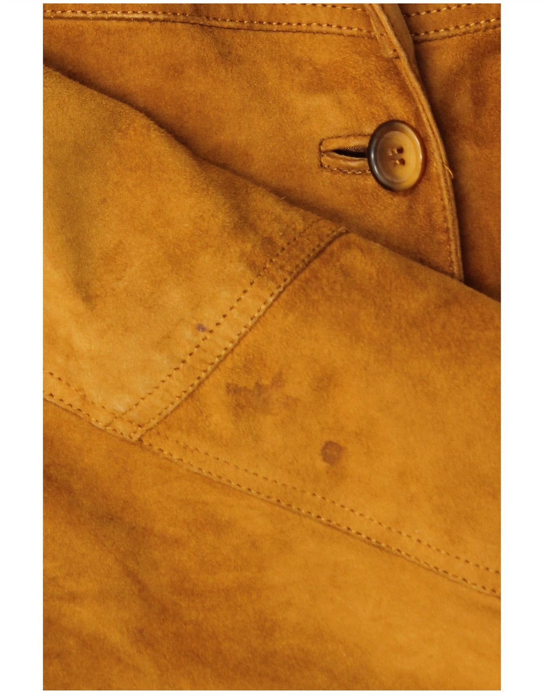 Giacca in pelle scamosciata da donna VINTAGE UK 18 XL in pelle marrone