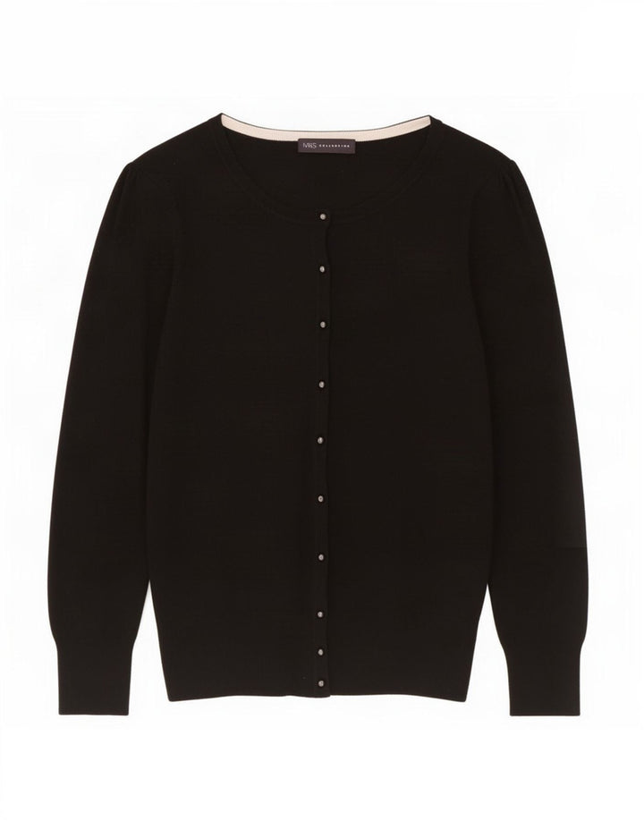Maglione cardigan da donna Marks & Spencer UK 10 piccolo nero