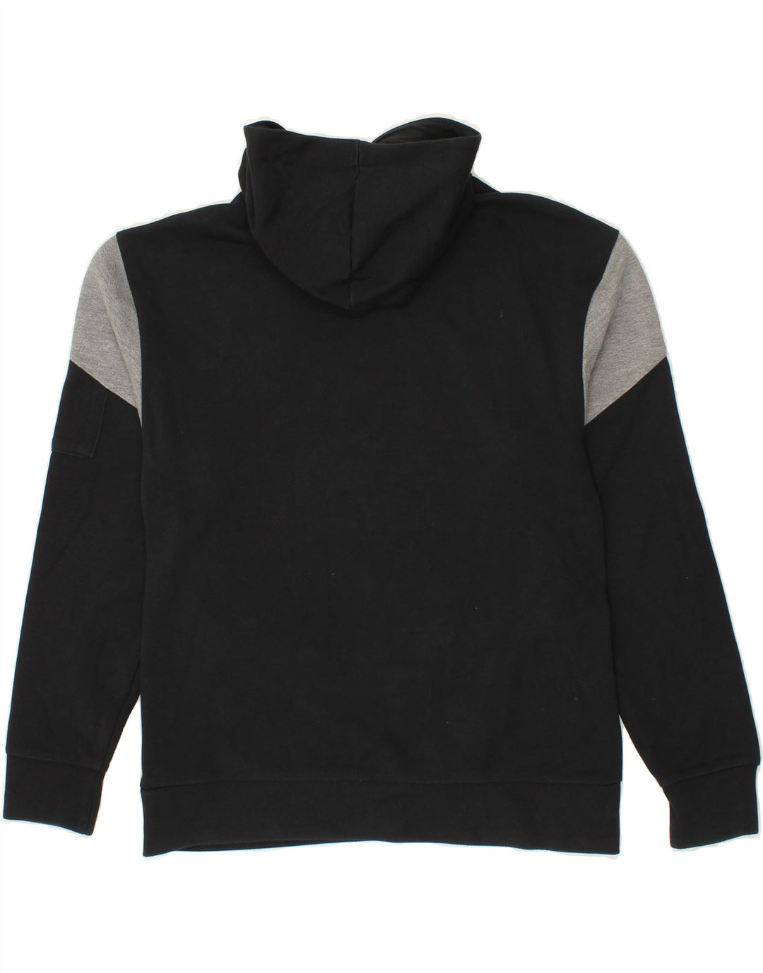 PUMA Mens Graphic Hoodie Jumper Small Black Colourblock Vintage Puma and Second-Hand Puma from Messina Hembry 