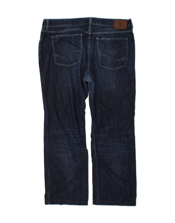 TOMMY HILFIGER Jeans dritti da uomo W40 L29 cotone blu navy