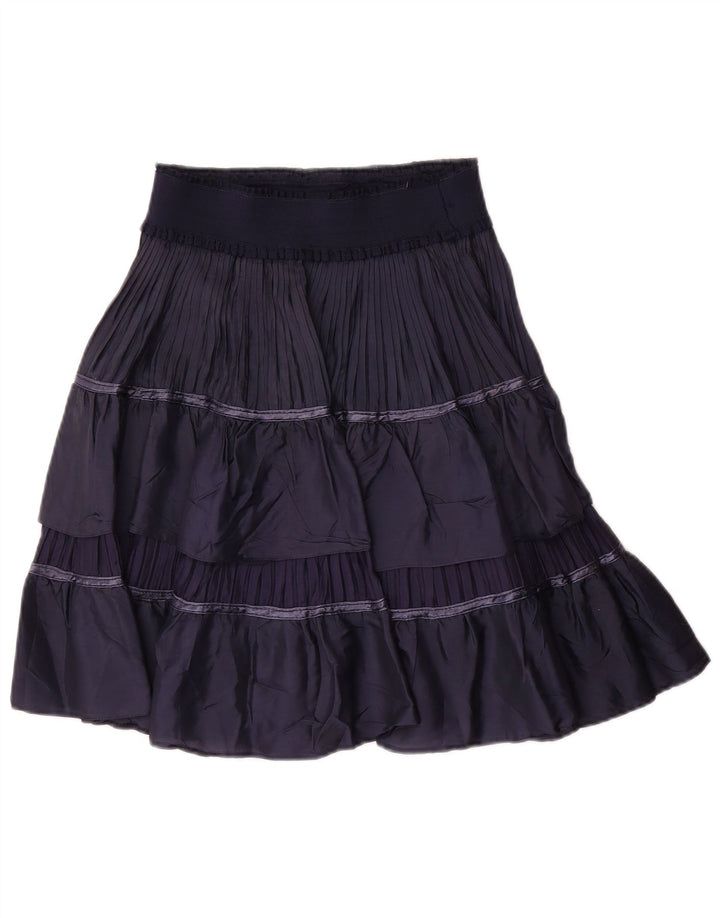 Gonna a strati vintage da donna W30 blu navy medio